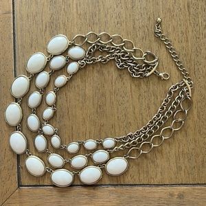 Three-tier heavier weight statement necklace